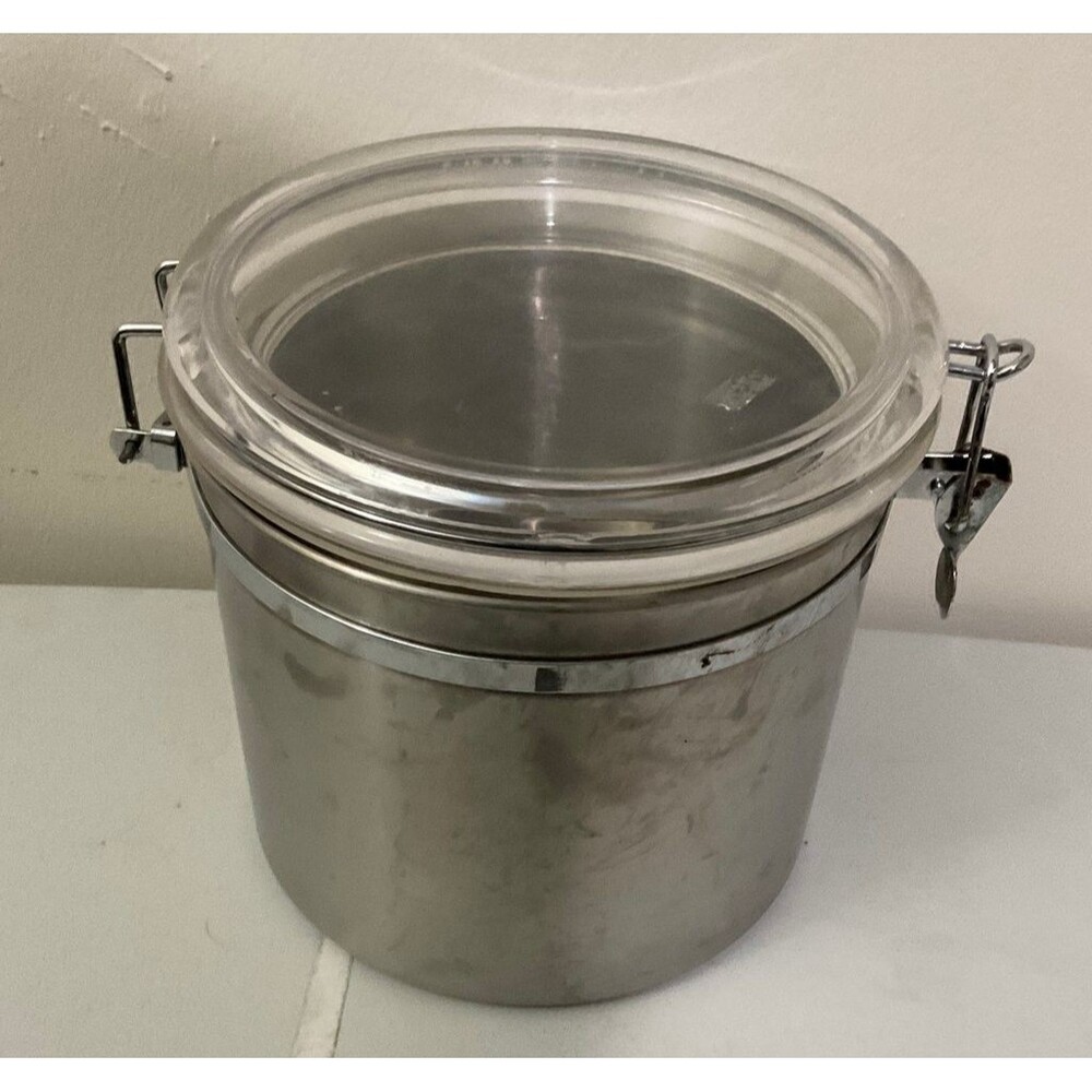 Stainless Steel Airtight Storage Canister with Clear Lid